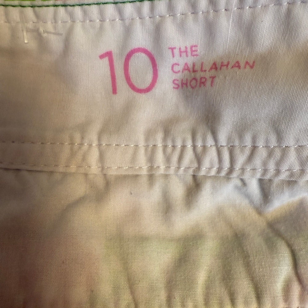 LILLY PULITZER Callahan Shorts 10 Limeade Cheat Ya Tropical Drinks Pink Green - Picture 6 of 6